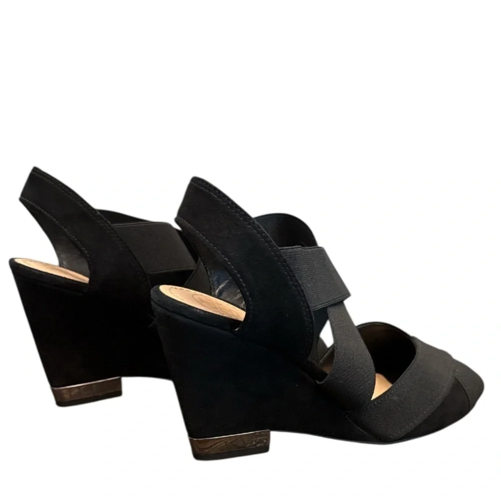 Tory Burch Black Debbie Wedge